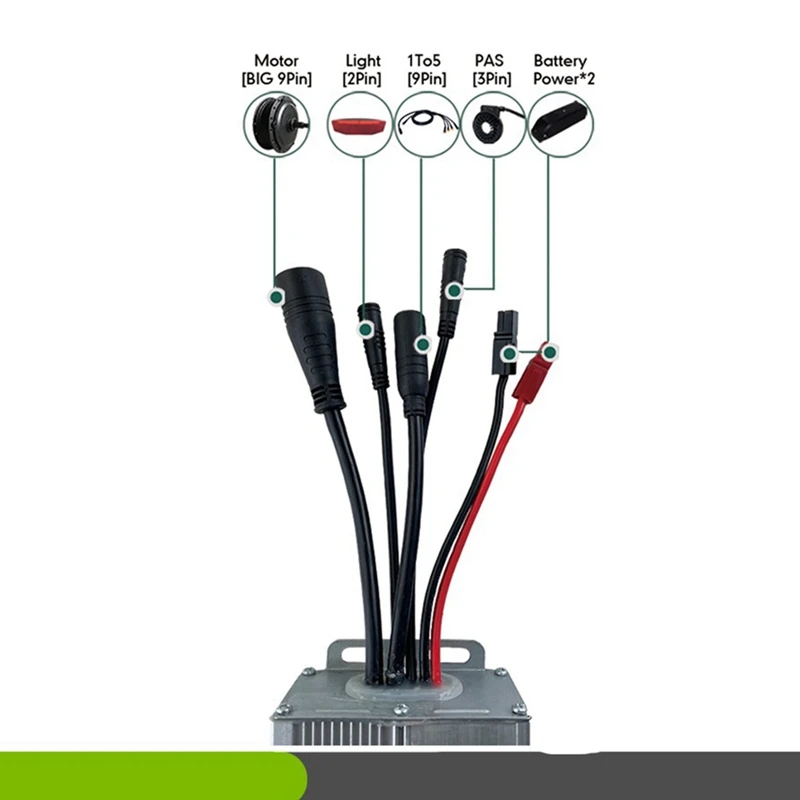 New 36V 48V 1000W E-Bike 30A Sine Wave Brushless Controller With GD01 Display E-Bike Light Display image 2