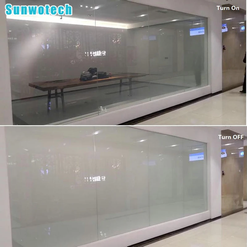 Switchable Privacy Tempered Glass Remote Control Durable Laminated Float Glass for Building Solar Instrument Use for Showroom