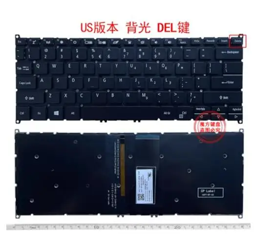 

New laptop Keyboard for Acer Swift3 S40-20 SF313-51 SF313-52 A514-52 A514-52G A514-52K N18H2 US backlit (DELETE KEY)