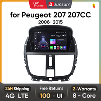 Junsun V1 Plus Car Radio For Peugeot 207 207CC 2006 - 2015 wireless CarPlay Android Auto No 2 din 2din DVD