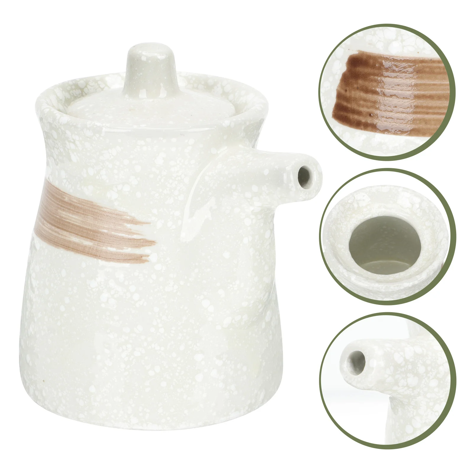 

Ceramic Condiment Bottle Soy Sauce Pot Easy Maintenance Hotel Buffet Supermarket Soy Sauce Bottle Japanese Vinegar Jar