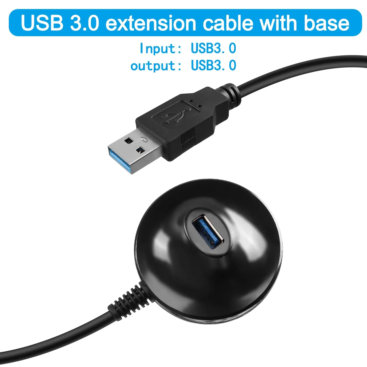 

USB 3.0 Male To Female Extension Cable With Base USB Extension Cable With Base USB 3.0 Base Extension Cable 1.5 Meters