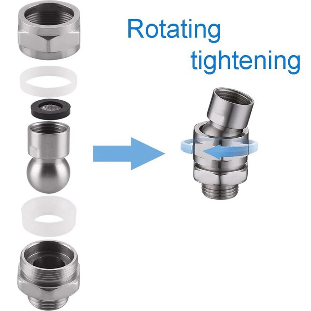 1pc Shower Head Connector Swivel Adapter Water Flow Ball Joint Accessories Bathroom Fixture Brass Shower Connector