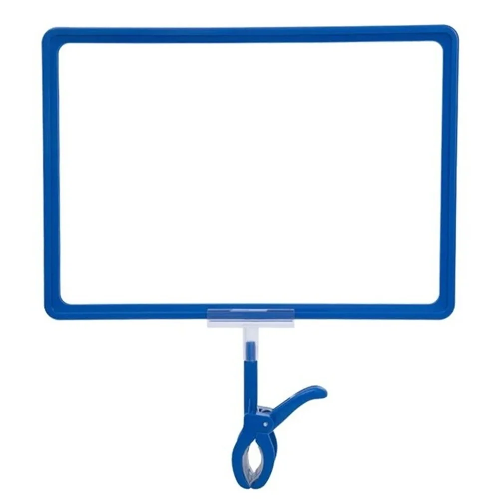 5 Pieces Quality A5 Sign Paper Card Holder Display Frame Promotion Plastic Merchandise Rotatable Pop Price Clip Clothing Tags