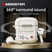 Mechanical Design Wireless Headphones Bluetooth 5.3 Earphones Gamer Headset TWS Noise Reduction Sports Earbuds New Monster XKT16