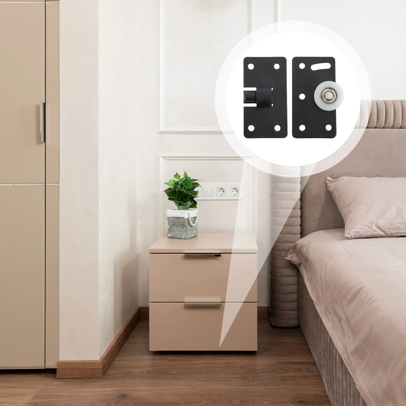 

4 комплекта роликов для мебельных дверей, устойчивых к коррозии, для раздвижных систем, бесшумный механизм плавного закрывания дверей шкафов, аксессуар