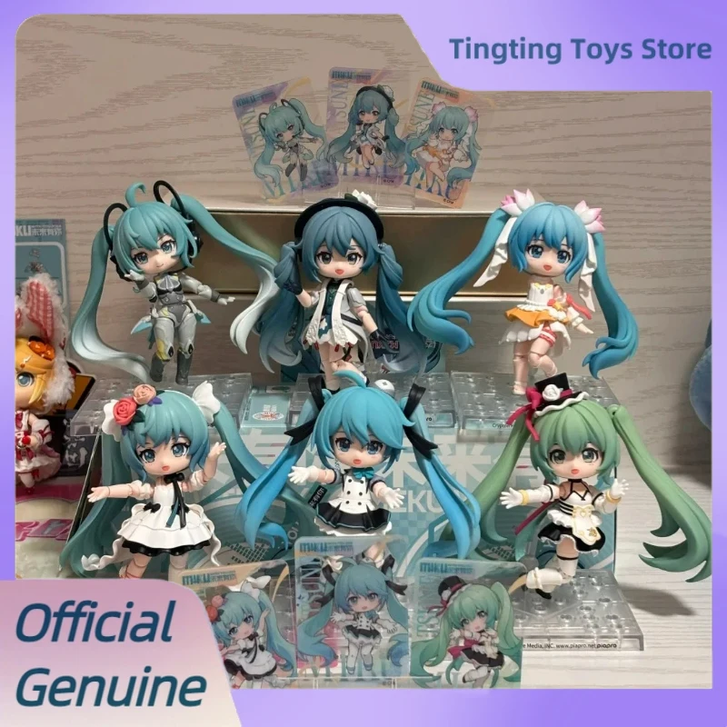 

Подлинная слепая коробка, игрушки Хацунэ Мику Мику с тобой, загадочная коробка, кавайный орнамент, подвижная коллекция на день рождения, игрушки, подарки