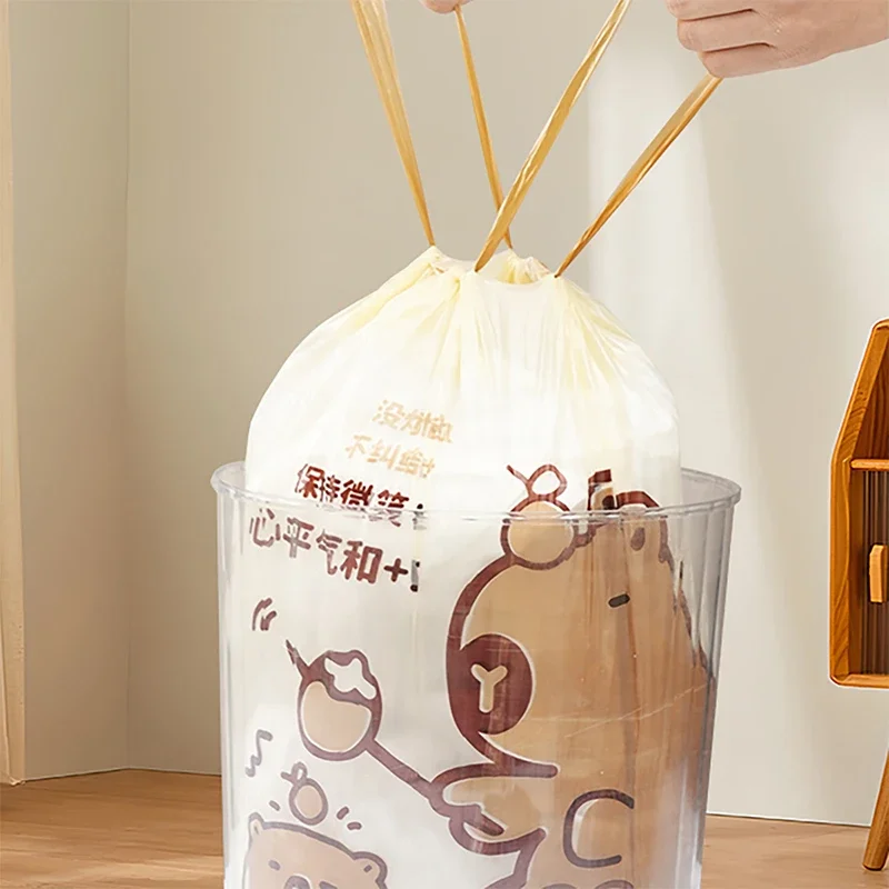 

Бытовые утолщенные мешки для мусора, не требующие разрыва, портативный кухонный мешок для чистки на шнурке, ароматические бытовые необходимые инструменты