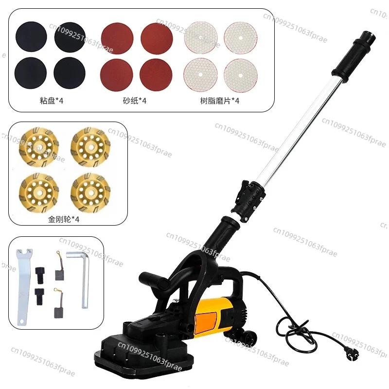 Four-head dust-free grinding machine, epoxy floor concrete electric grinder, cement floor polishing machine, terrazzo machine
