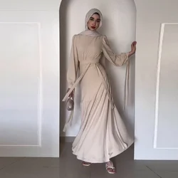 Khimar Set donne musulmane 2 pezzi Set Outfit tinta unita Eid Ramdan Islamic Kebaya Kaftan Casual Abaya Dubai abiti da festa di lusso