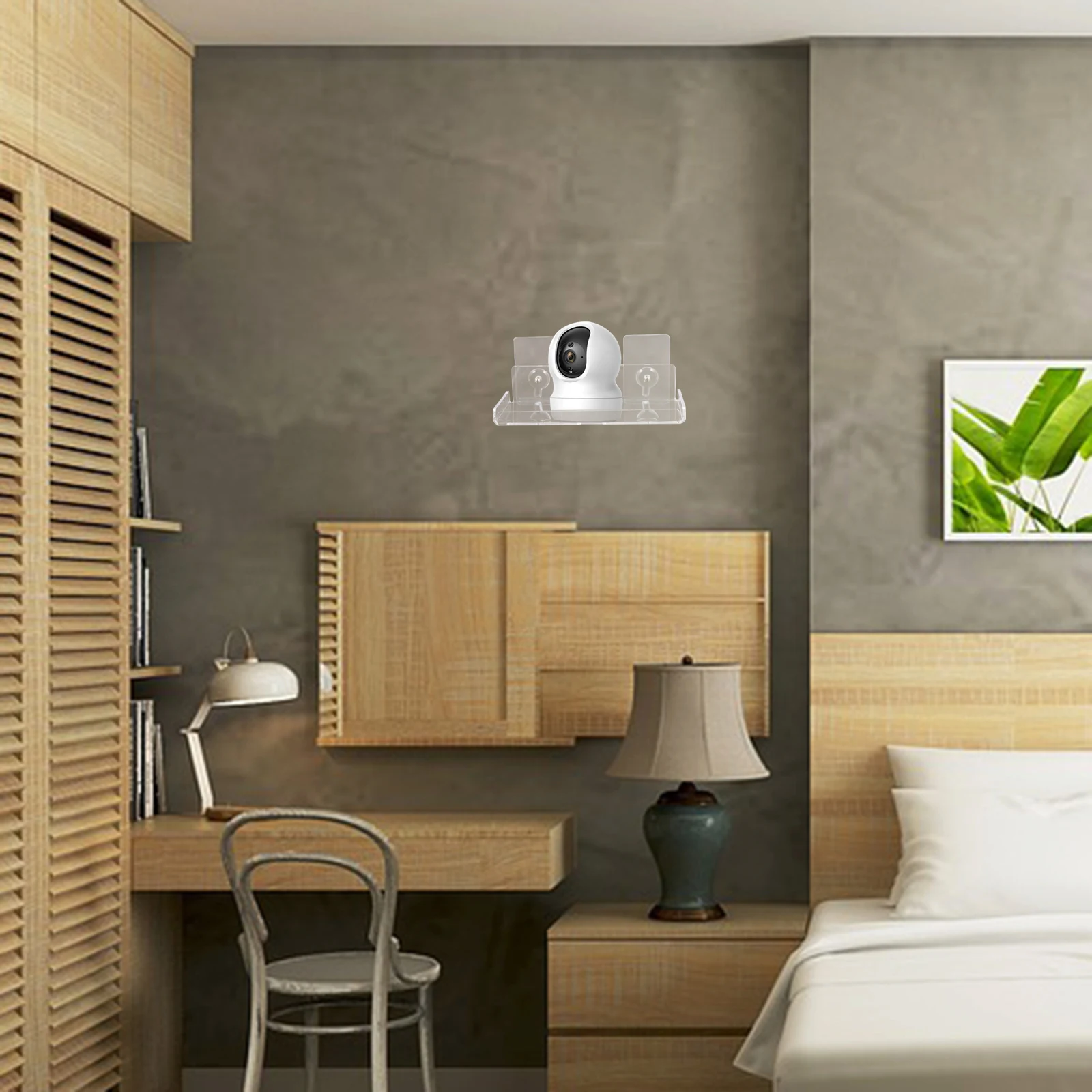 

Camera Wall Bracket Floating Shelf Indoor Mount No Punching Holder Security Stand Shelves for Cameras