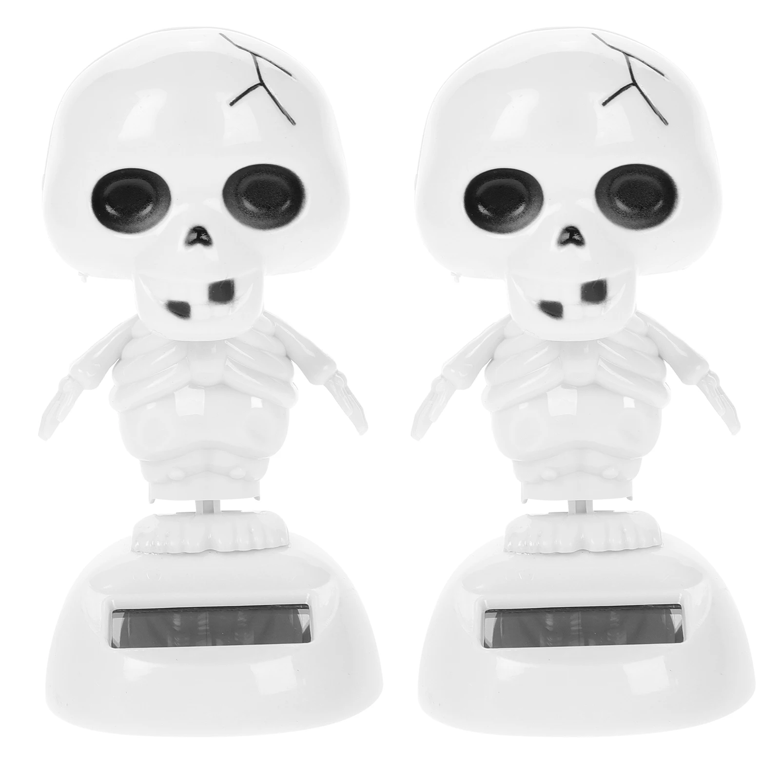 2 pçs dança solar fantasma decoração de halloween plástico resistente decoração para carro desktop casa quarto mesa movido a energia solar