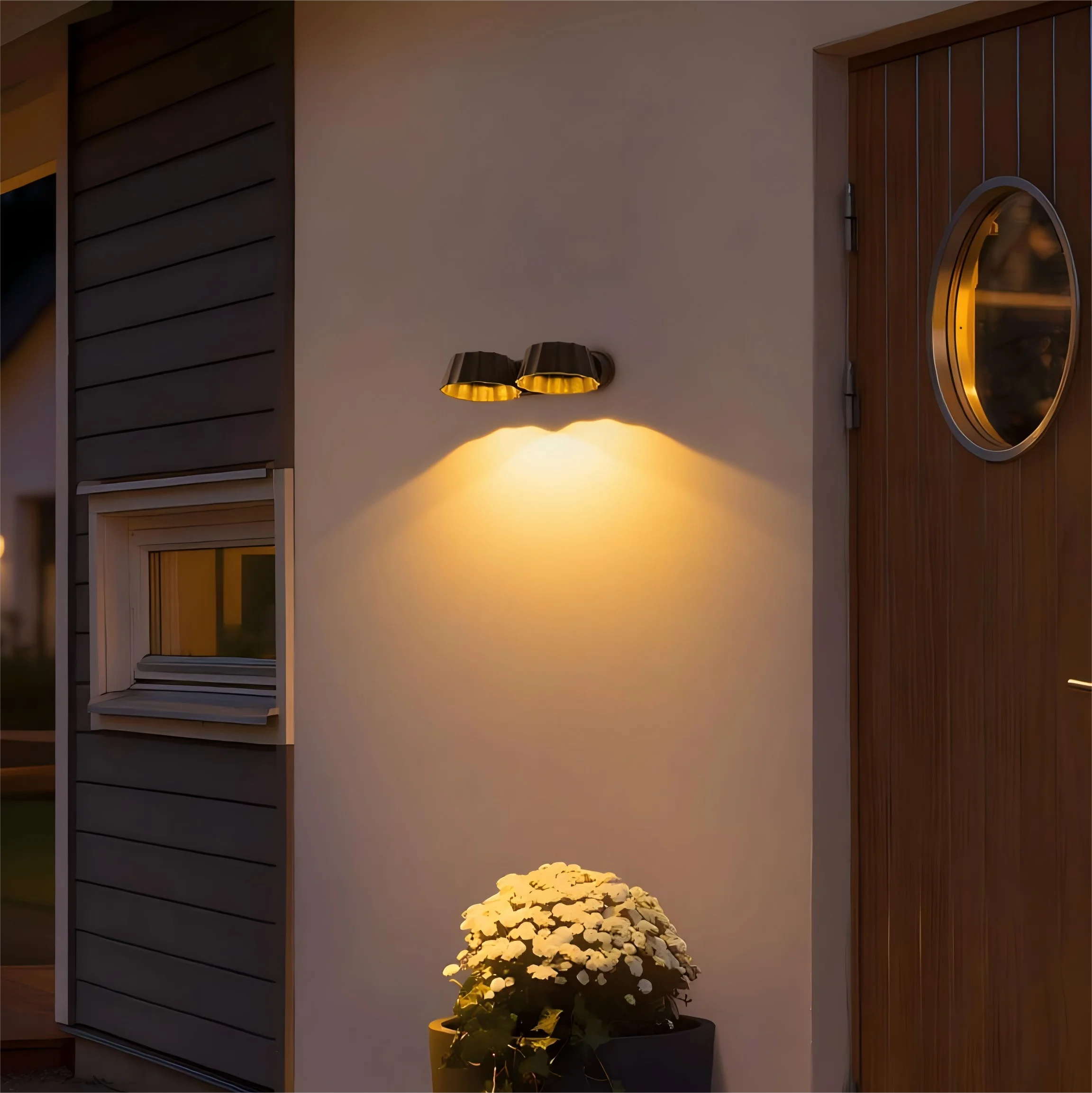 مصباح حائط خارجي LED حديث مقاوم للماء IP65 340 ° دوران الألومنيوم الإبداعية LED السرير ضوء فناء المرآب البيض لاذع مصباح داخلي #6