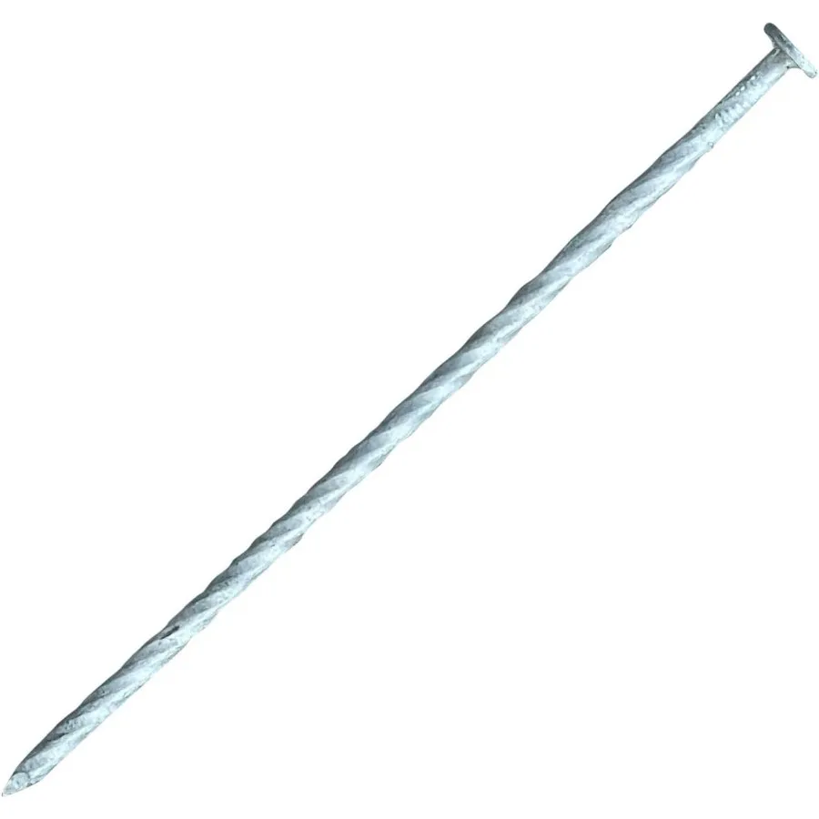 

8-inch Heavy Duty Galvanized Artificial Turf Stakes for Landscaping - Spiral Ground Spikes and Pins Ideal for Synthetic Grass I