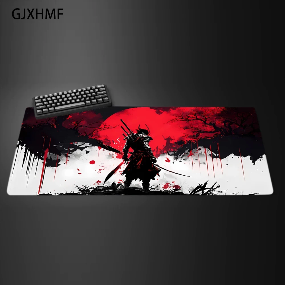 Japan samurai Mausepad Japan samurai Desk Mat Gaming Mat Pad on The Table Office Gamer Accessories Keyboard Mat XXL Mouse Pad