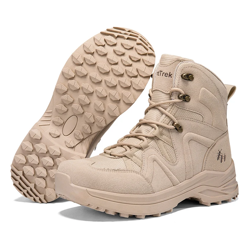 Men Tactical Boots Breathable Hunting Boots Outdoor Waterproof Camping Training Male Lace Up Anti-Slip High Quality Army Boots