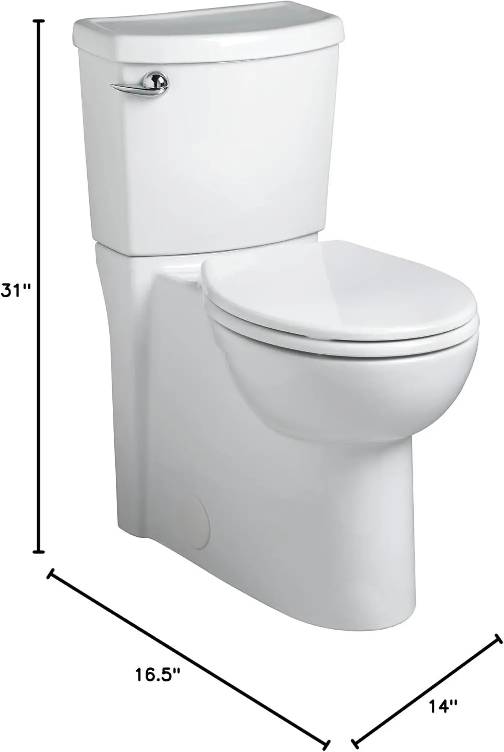 Cuvette de toilette et précieux avec siège, haute embauche, consommation ultra-faible, 1.28 Gpf, 4.8 Lpf, utilise 20% moins d'eau