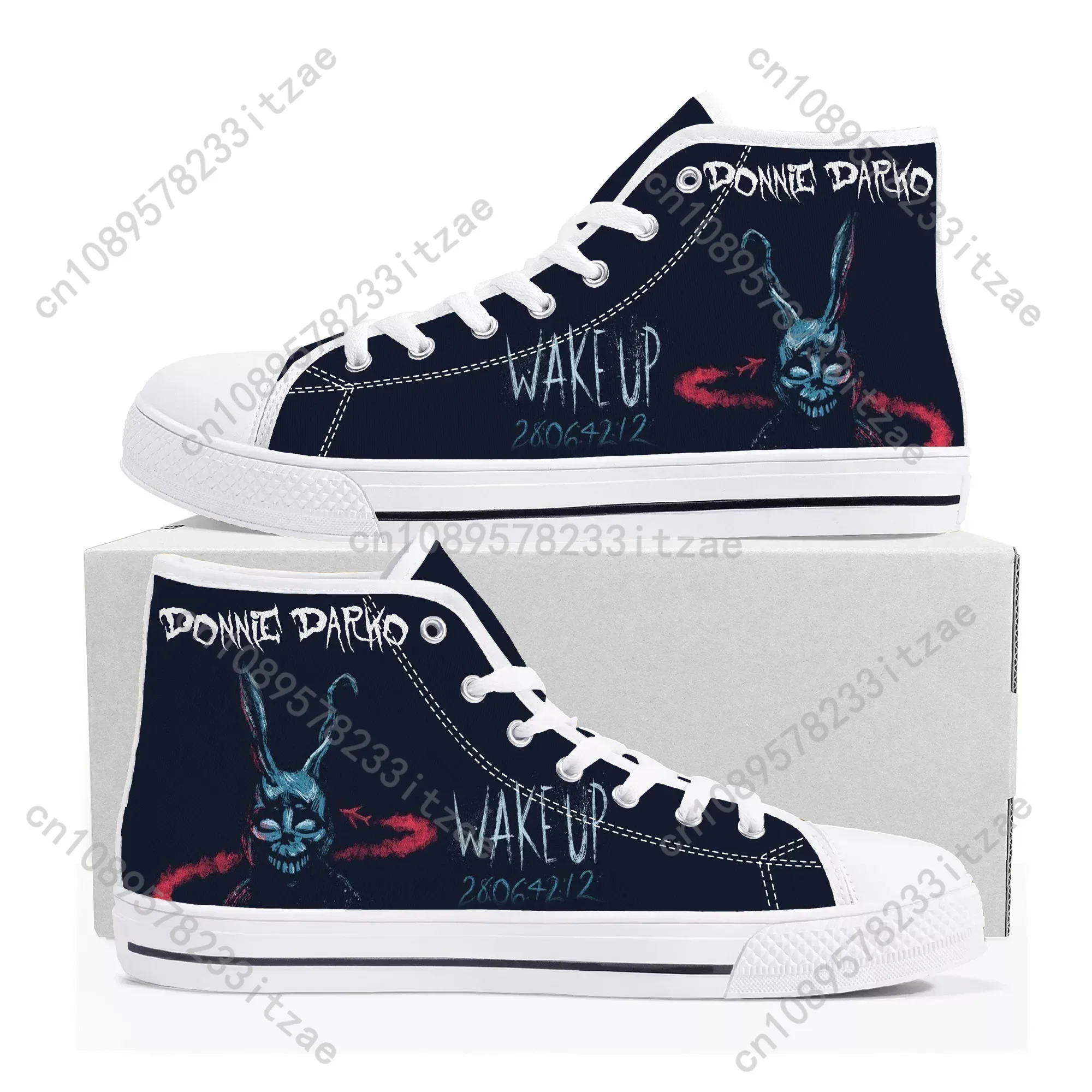 

Donnie Darko High Top Sneakers Mens Womens Teenager Canvas High Quality Sneaker Casual Custom Made Shoes Customize DIY Shoe
