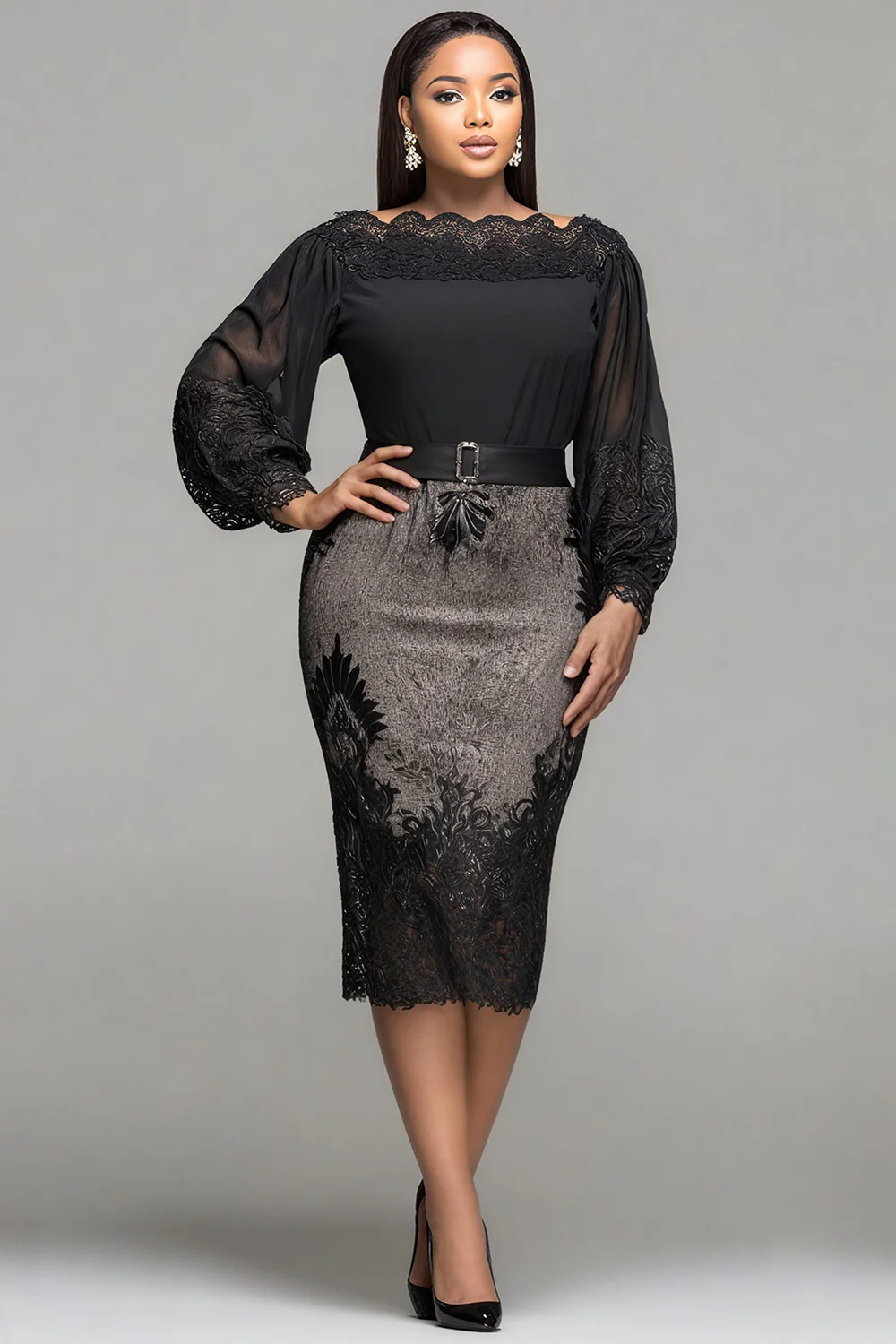 

Plus Size Silver Party Batwing Sleeves Silver Laser Mirror Sequin Mini Dress