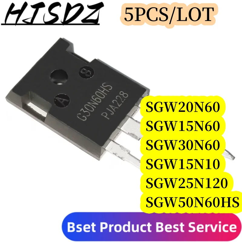 5pcs SGW20N60 TO-247 G20N60 SGW15N60 SGW30N60 SGW15N120 SGW25N120 SGW50N60HS 20N60 G15N60 G30N60 G15N120 G25N120 G50N60 G50N60HS