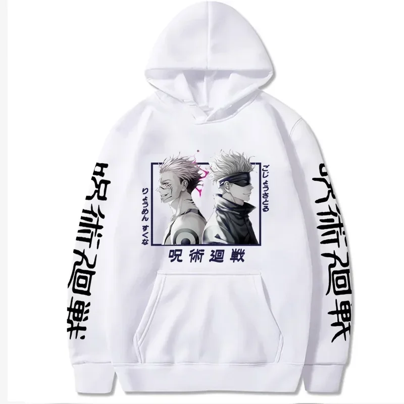 Jujutsu Kaisen Cosplay Funny Gojo Satoru Cool Ryomen Sukuna Manga Friend Print Hoodie Sweatshirts Autumn Winter Plus Size Hoodie