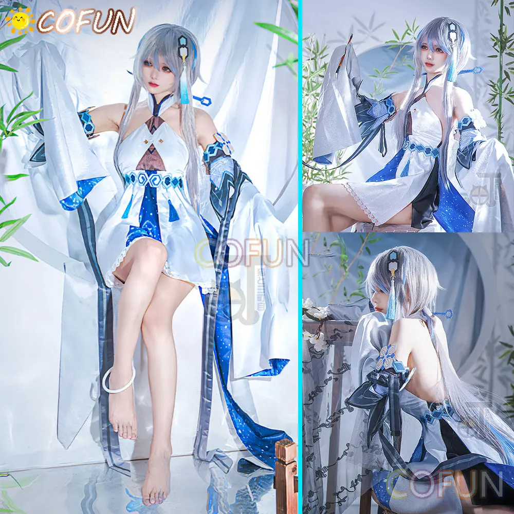 

COFUN Game Genshin Impact Guizhong The Devil Of The Dust Cosplay Women Costumes Halloween Role Play Sexy Dress