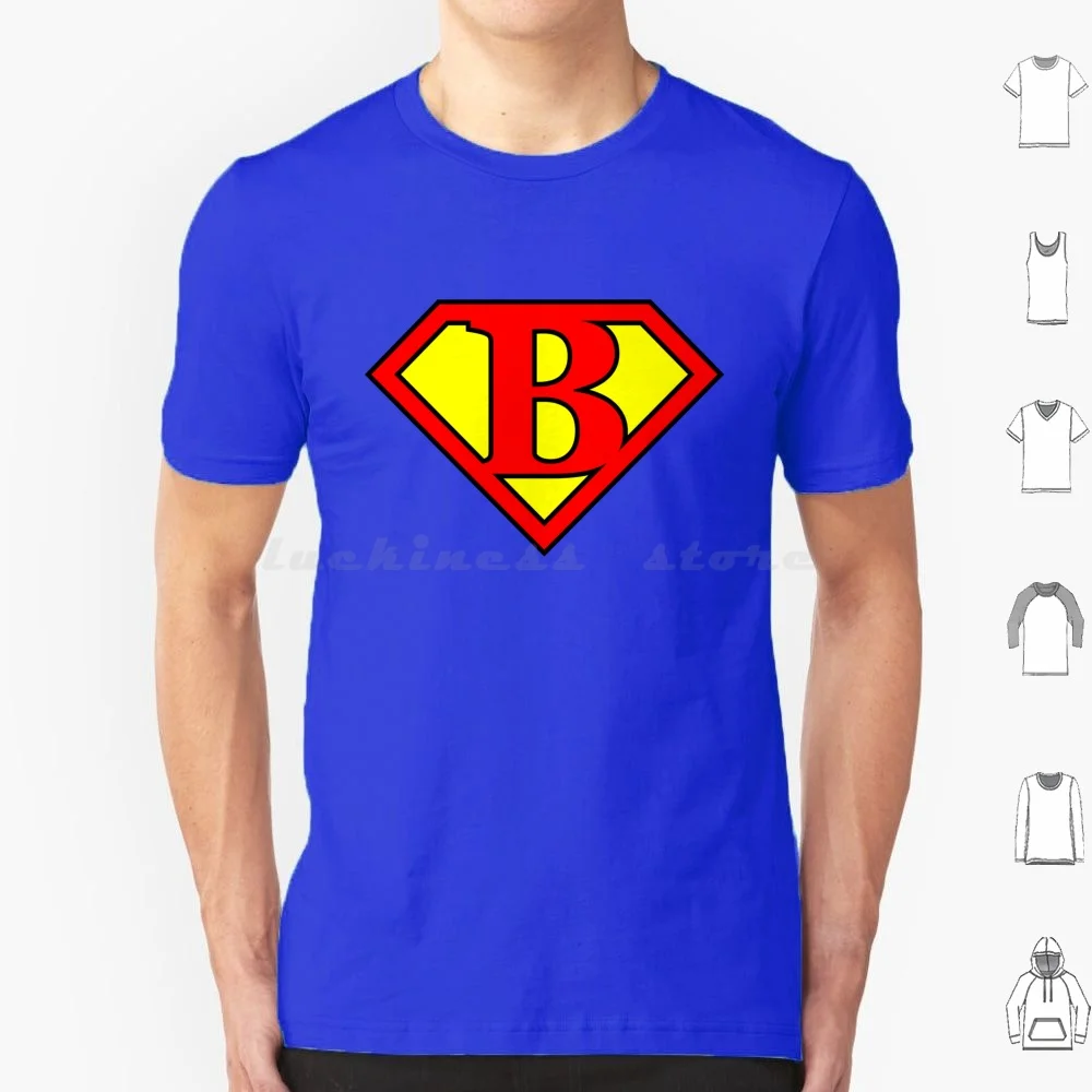 Superhero Letter B , Super B T Shirt Cotton Men Women DIY Print Superhero Comics Letter B Superhero Font Font Alphabet Letter