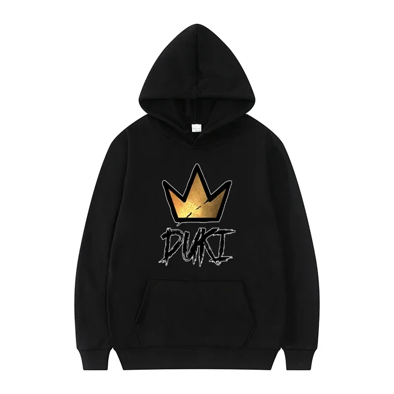 

Rock Star Rapper DUKi Printed Sweatshirt Duki Tour Hooded Sweatshirt Autumn and Winter Casual Fashion Warm Hooded Top