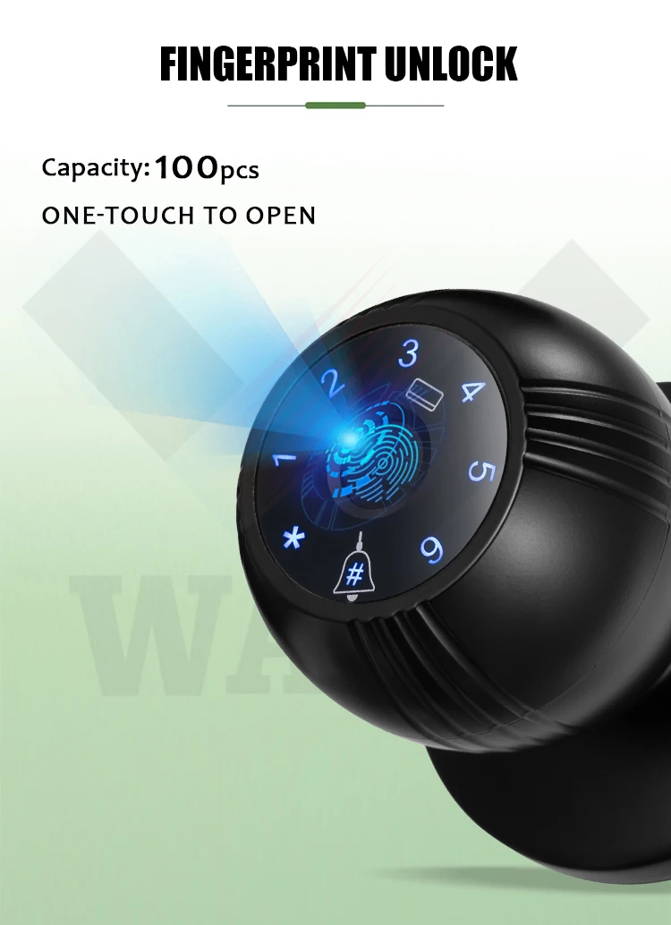 TUYA Smart Fingerprint WIFi Door knob Lock With multi Unlock by passowrd or IC card or Free TUYA APP Remotely