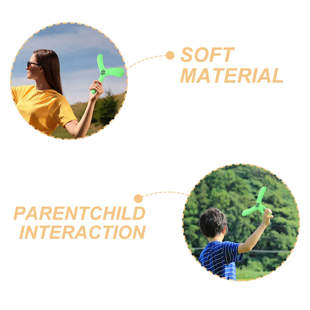 

2Pcs Thick Soft Flying Boomerang Children Outdoor Recreation Interactive Throw Catch Party Games Sports Flying for Children