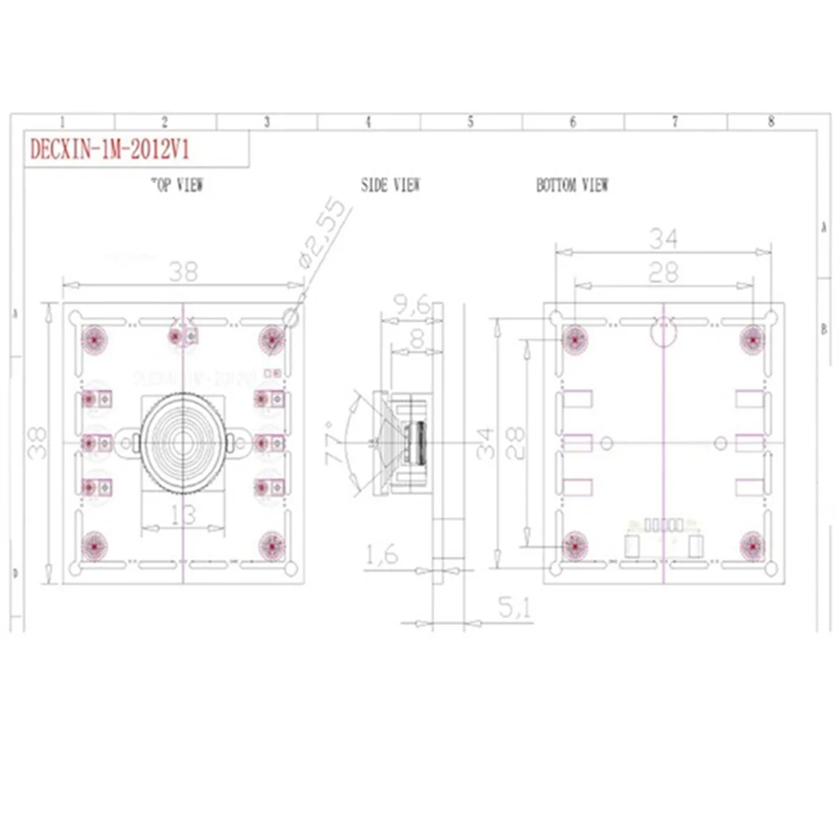 Y23A 5 Buah Modul Kamera 100 Derajat 1MP OV9732 1280X720 USB Fokus Manual Driver Gratis, dengan Kabel 2 Meter untuk Winxp/7/8/10