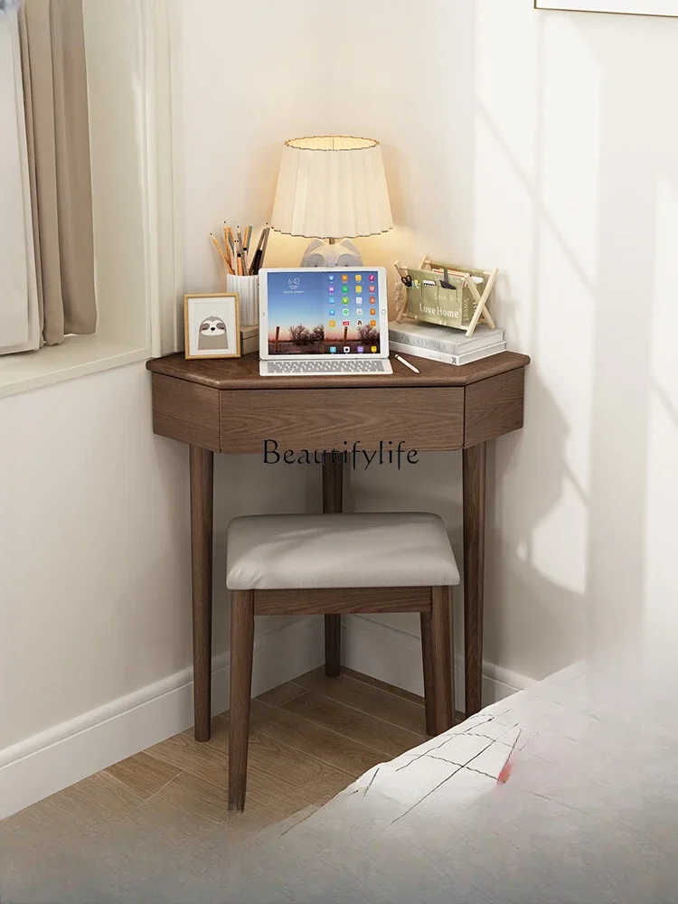 Solid wood corner desk Nordic simple modern computer desktop table