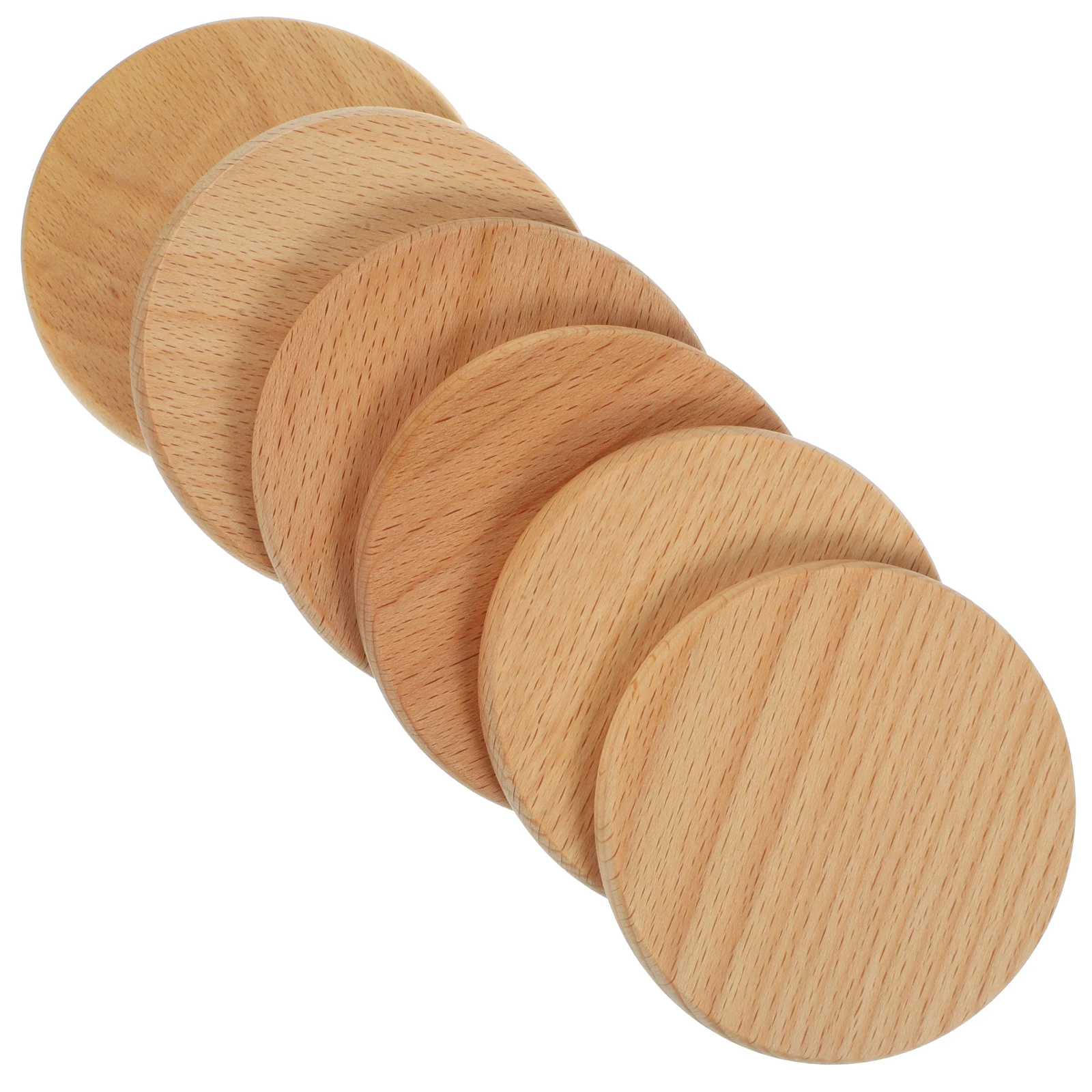 

6pcs Wooden Coasters DIY Decor Anti scald Square Mats 8 8cm Family Coffee Shop Hotel Practical Simple Heat Insulation Design