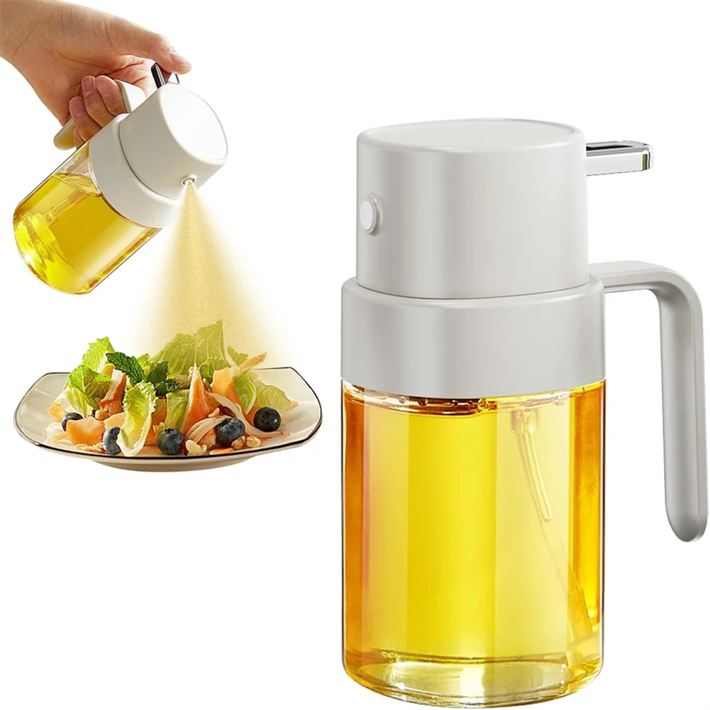 1pc Oil Sprayer For Cooking Glass Olive Oil Spray Bottle Plastic 13.6*6.4cm Olive Oil Sprayer Seasoning Tools Oil Bottle