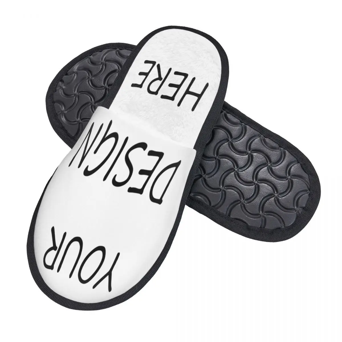 Custom  Your Photo Logo Text Print House Slippers Women Comfy Memory Foam Your Design Here DIY Slip On Bedroom Slipper Shoes