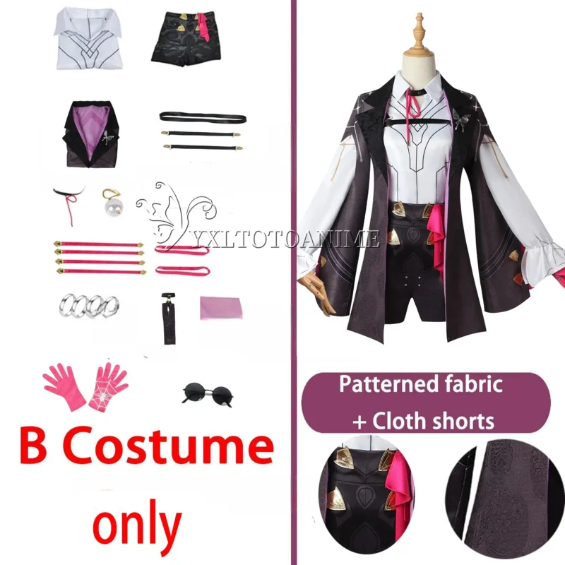 Honkai Star Rail Game Kafka Cosplay Costume Embroidery Version Full Set Kafka Cosplay Wig Cosplay Costume Outfit Uniform Kafka