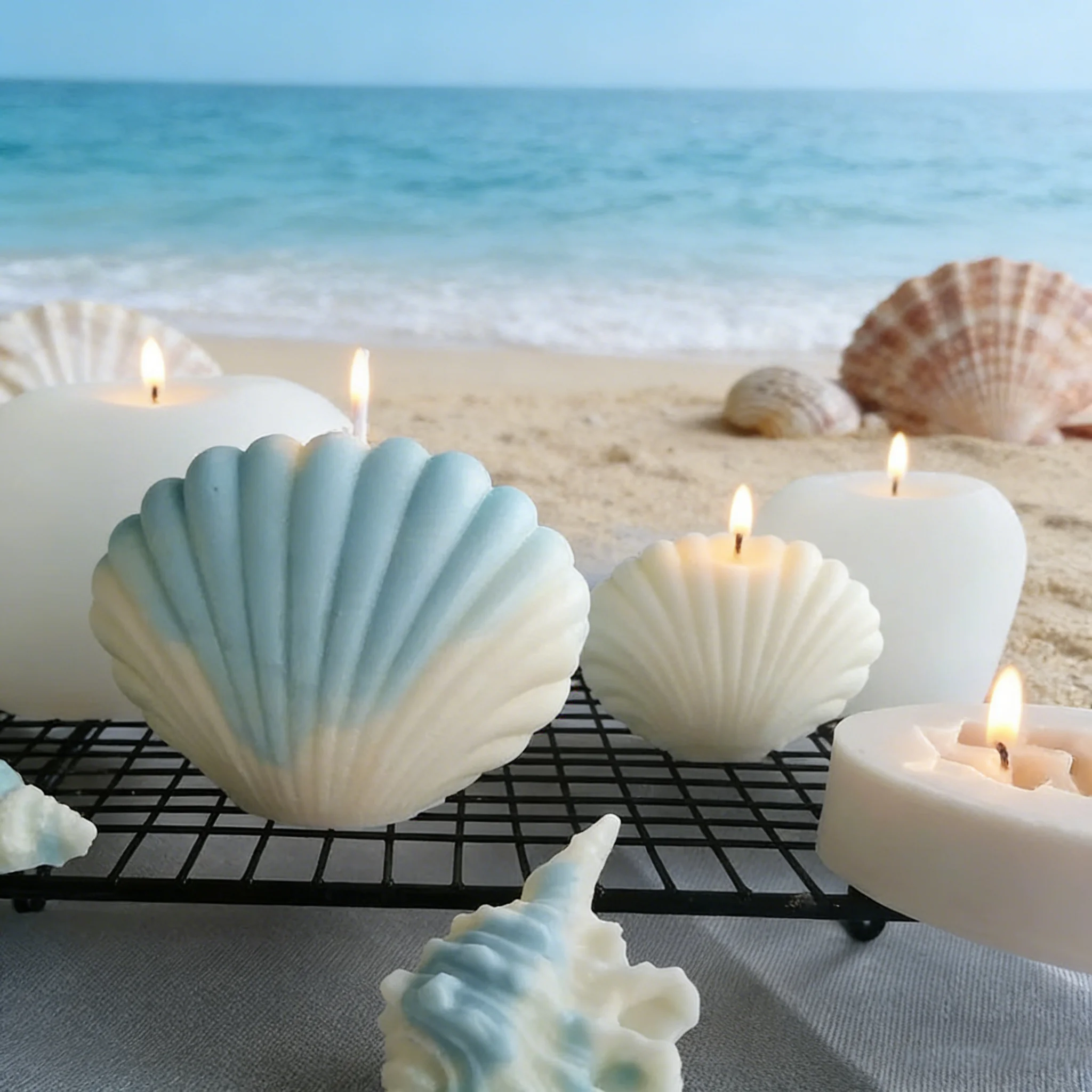 

1pc-Shell Aromatherapy Candle Silicone Mold Conch Creative 3D Decoration Ornament Handmade Soap Baking Tool