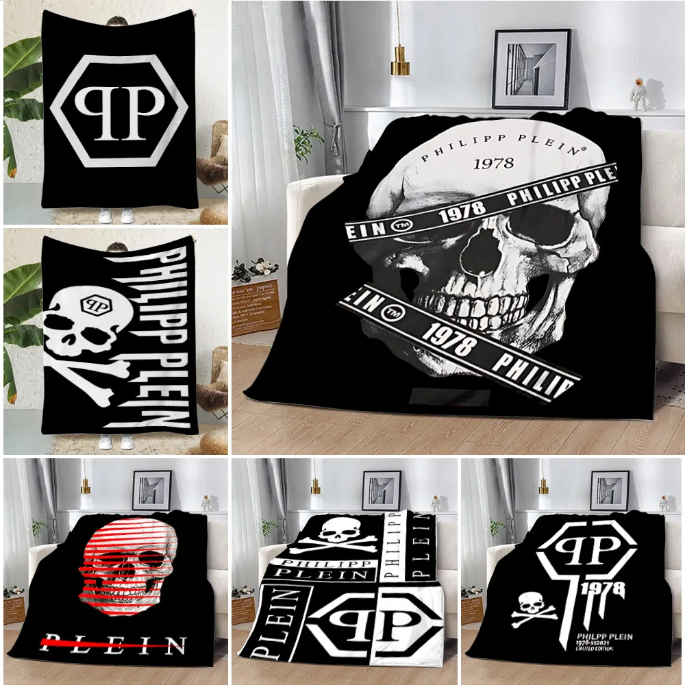 

Horror Skull Printed Blanket Picnic Blankets Warm Blanket Soft and Qp-P-PHILIPPS Comfortable Blanket Home Travel Birthday Gift