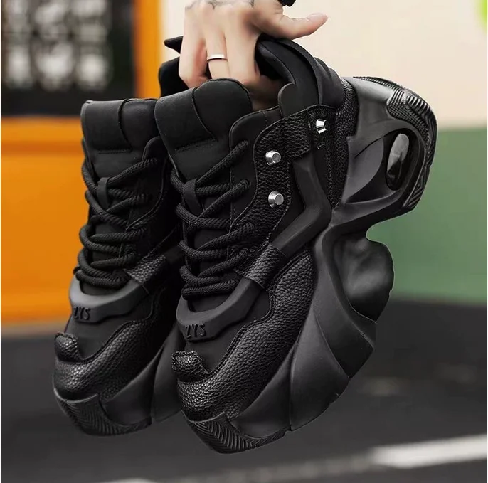 

Мужская обувь, повседневные мужские кроссовки, удобная мужская обувь на платформе, увеличивающая рост, дышащие высокие мужские кроссовки