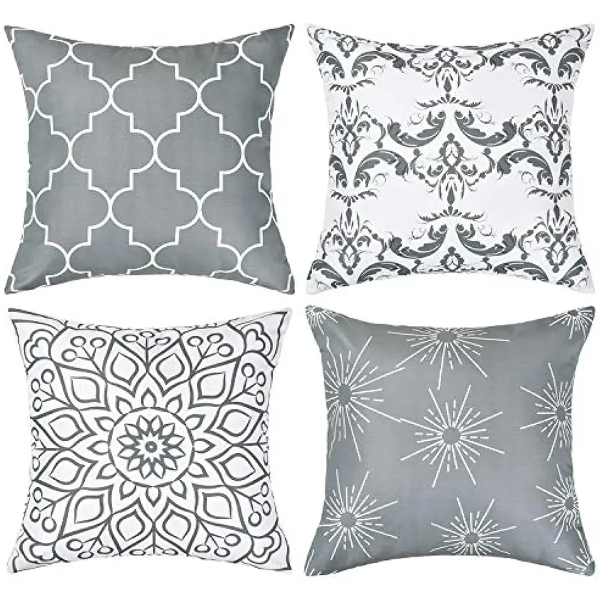 45X45cm Cushion Cover Short Plush Soft Pillow Cover Outdoor, Used for Sofa Or Accommodation, Gray Autumn pillowcase