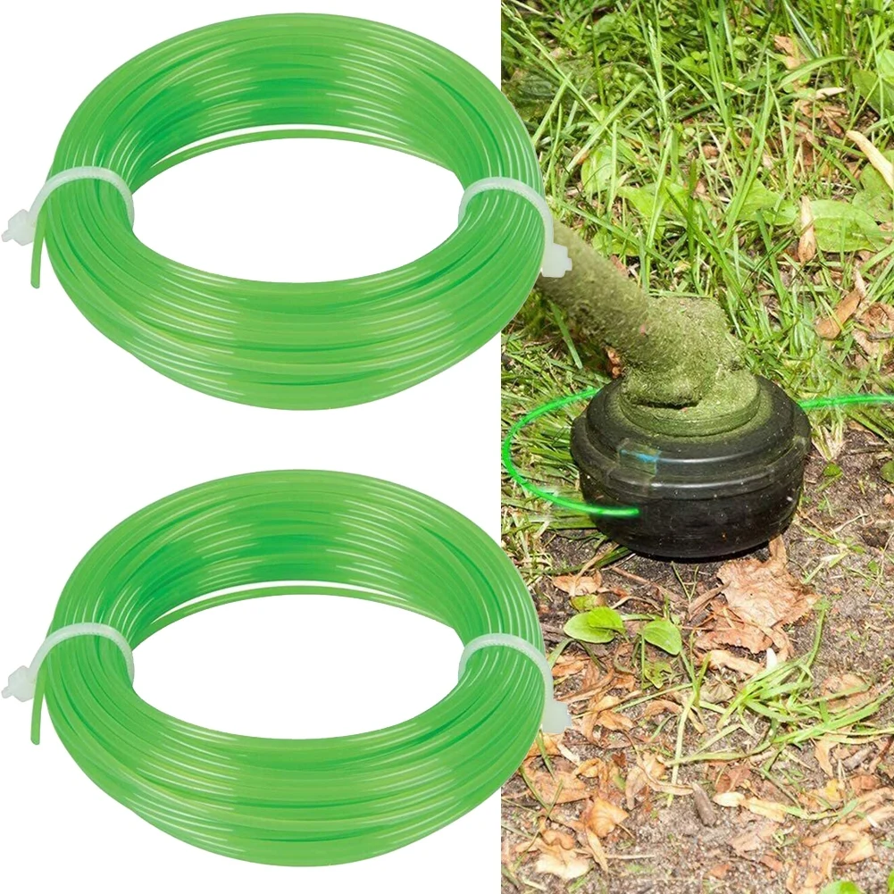 2 個 15 メートルナイロンラインコード庭の草トリマー用 2 ミリメートル直径交換用ワイヤー刈払機と芝生のメンテナンス用