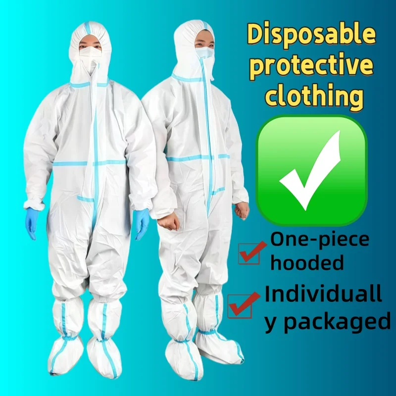 

Водонепроницаемая, пыленепроницаемая, маслостойкая, пыленепроницаемая, окрашенная распылением, декоративная и защитная одноразовая защитная одежда, 5 шт.