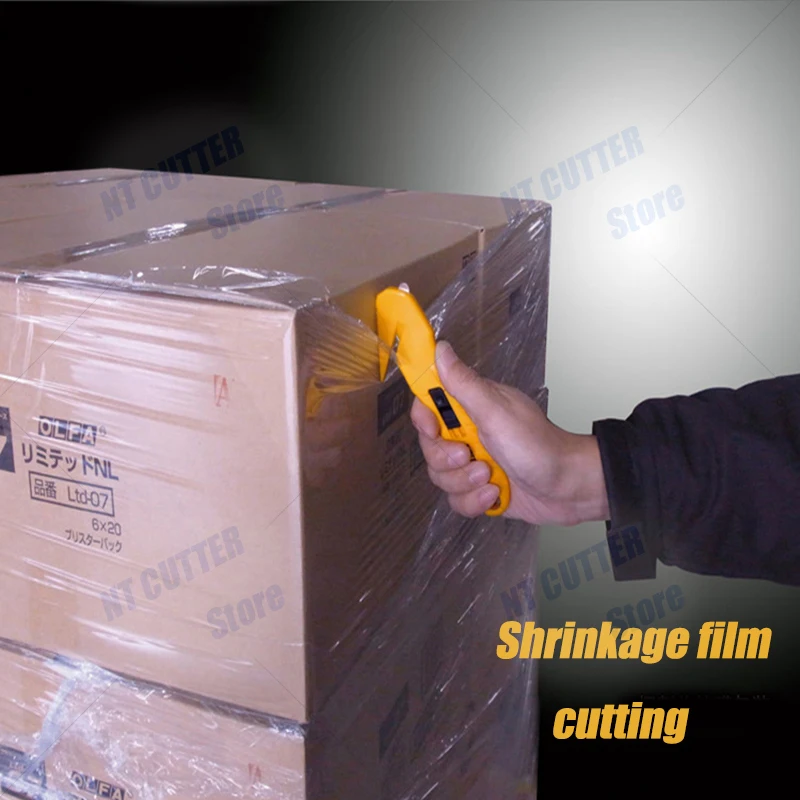 OLFA SK-10 ouvre-boîte multifonctionnel de qualité professionnelle, couteau de courrier de sécurité, film rétractable/sac en plastique/coupe-carton, couteau utilitaire de coupe de corde de cerclage, lame: SKB-10/10B