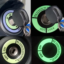 Car Ignition Switch Luminous Sticker For Renault kwid Symbol Trafic for Dacia Sandero Logan Duster 2016 2017 2018