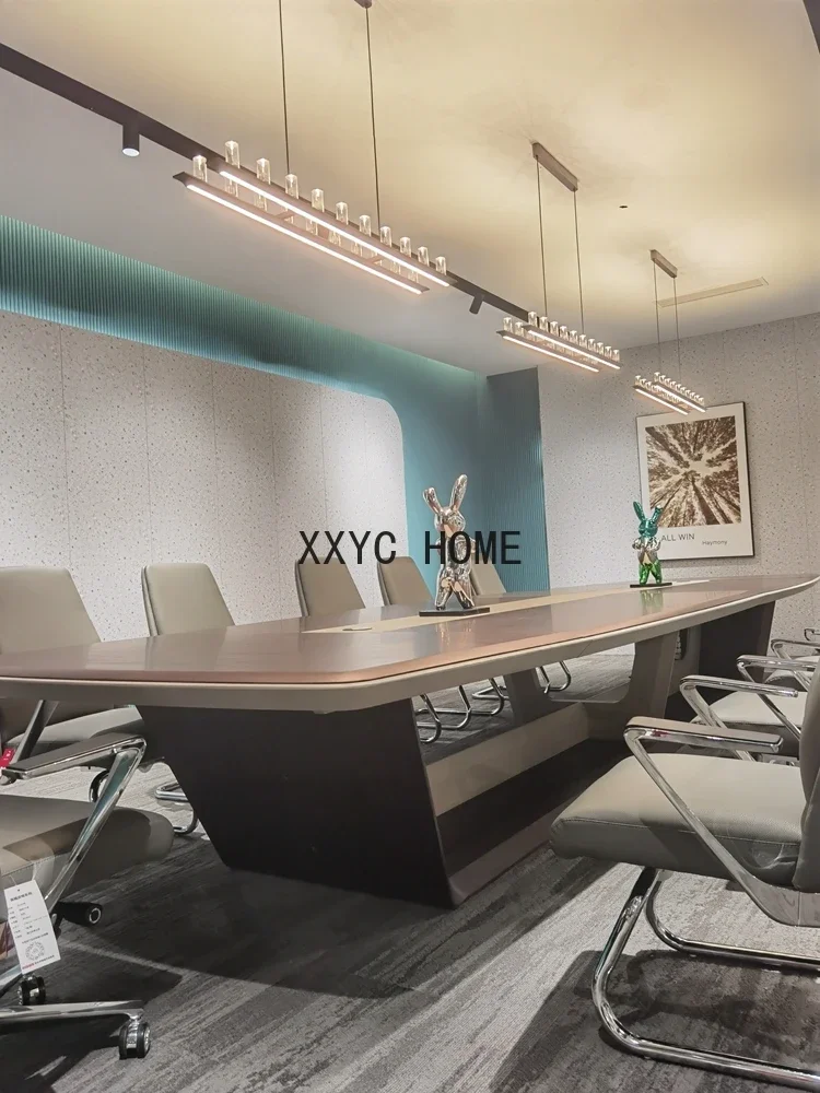 

High-End Paint Conference Table Simple Modern Desk Training Table Negotiation Negotiation Long Table Conference