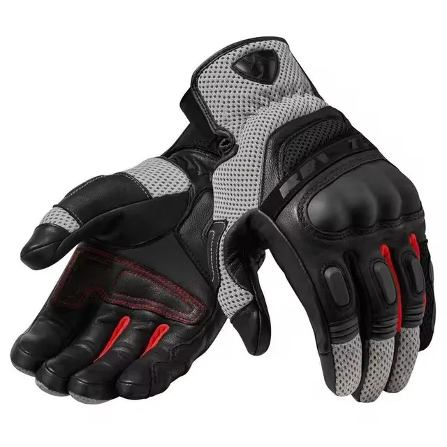 Motorcycle Revit Dirt 3 Gloves Black Gray Racing Gloves Leather Motorcycle Gloves, Motorcycle Accessories，2024