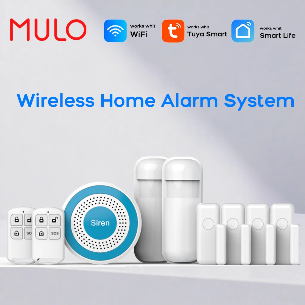 

Alarm System Works with Tuya Smart Life APP Whit for Home Automation Smart Home Anti-Theft Security Kit for Home Office