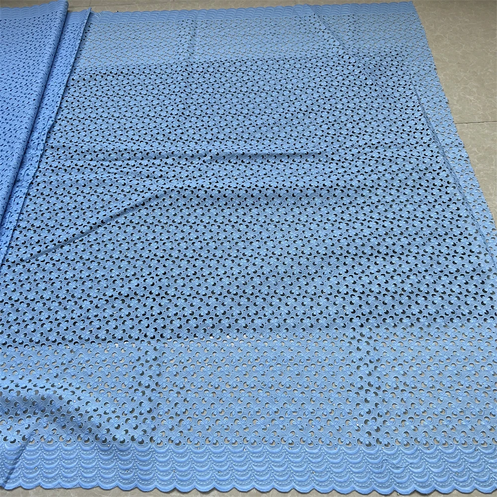 

Высококачественная нигерийская хлопковая ткань с пайетками и вышивкой, кружево, фатин, 5 ярдов, для свадебных и праздничных платьев, шифон JL555 (2026)