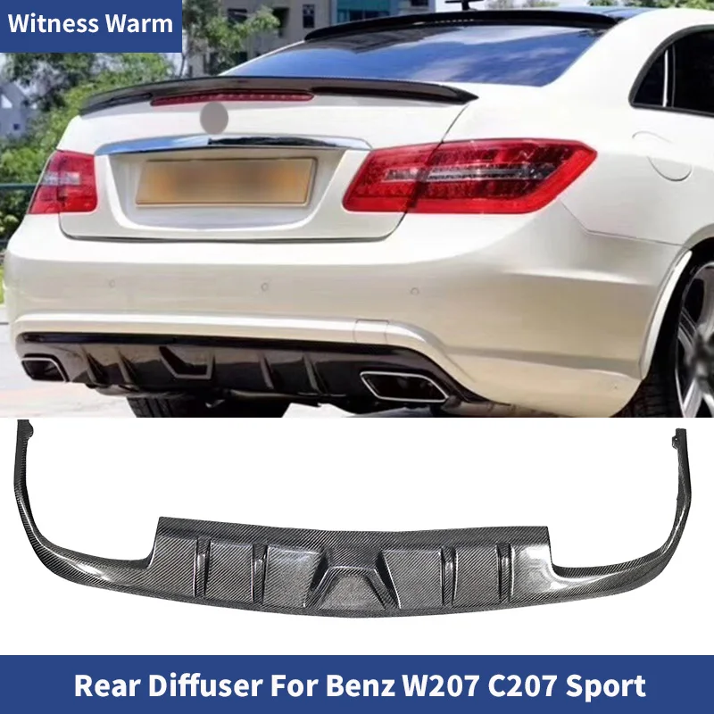 Pour mercedes-benz coupé W207 C207 E200 E260 E350 Sport pare-chocs en Fiber de carbone pare-chocs arrière becquet lèvre voiture pare-chocs arrière diffuseur