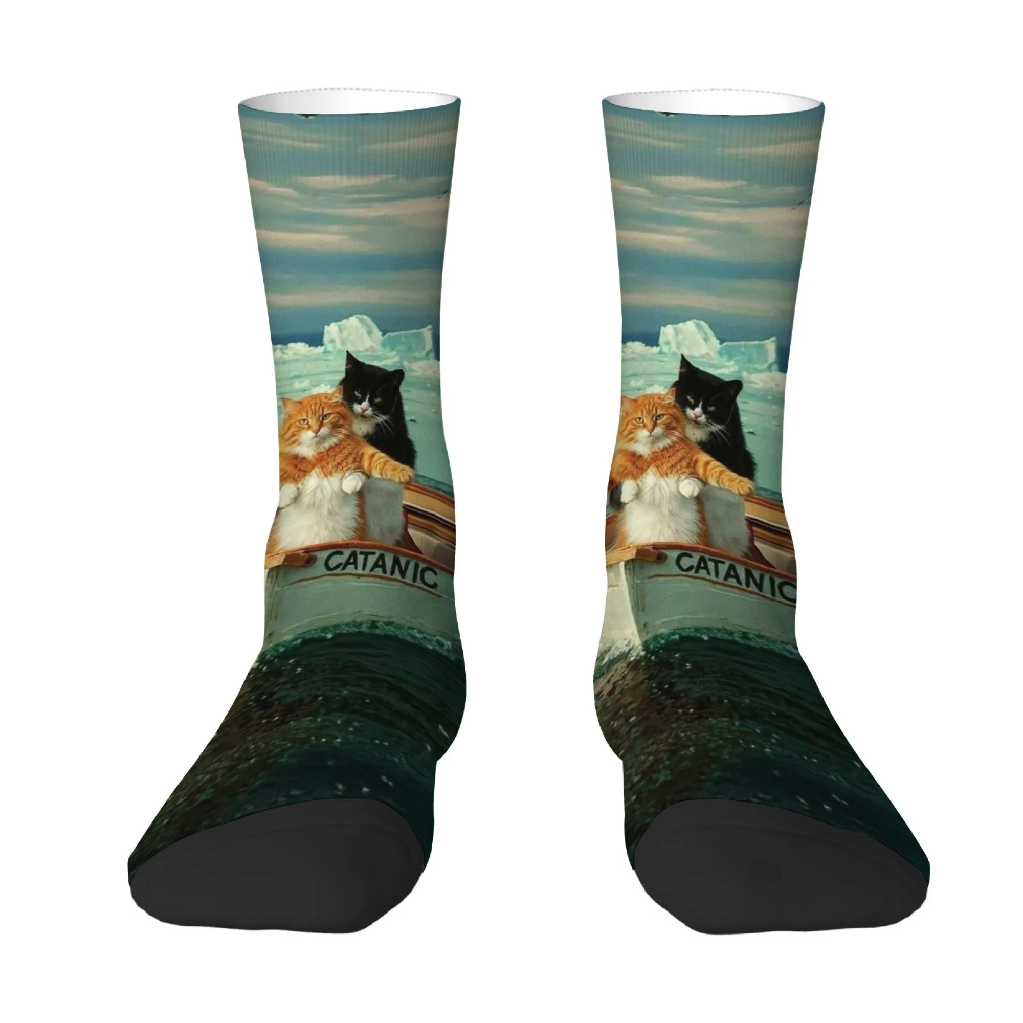 Calcetines Divertidos Catanic Antideslizantes, Sin Bolitas, Elásticos, Transpirables, para Hombre, para Viajes, Ocio, Senderismo, Paseos por la Ciudad, Calcetines Novedosos con Bajo Nivel de Cortisol